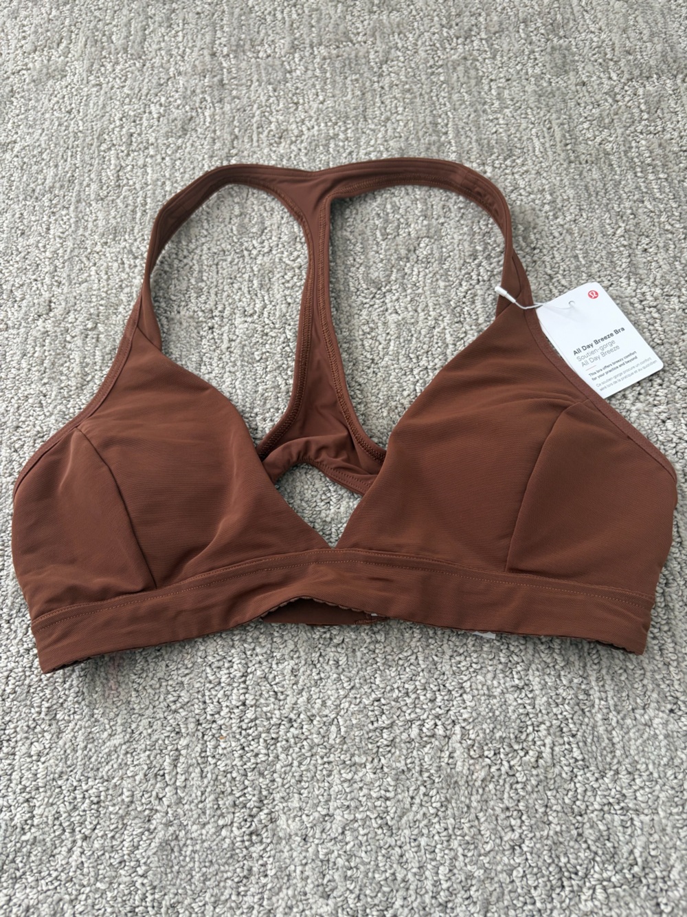 lululemon athletica Brown Racerback Swim Bikini Top